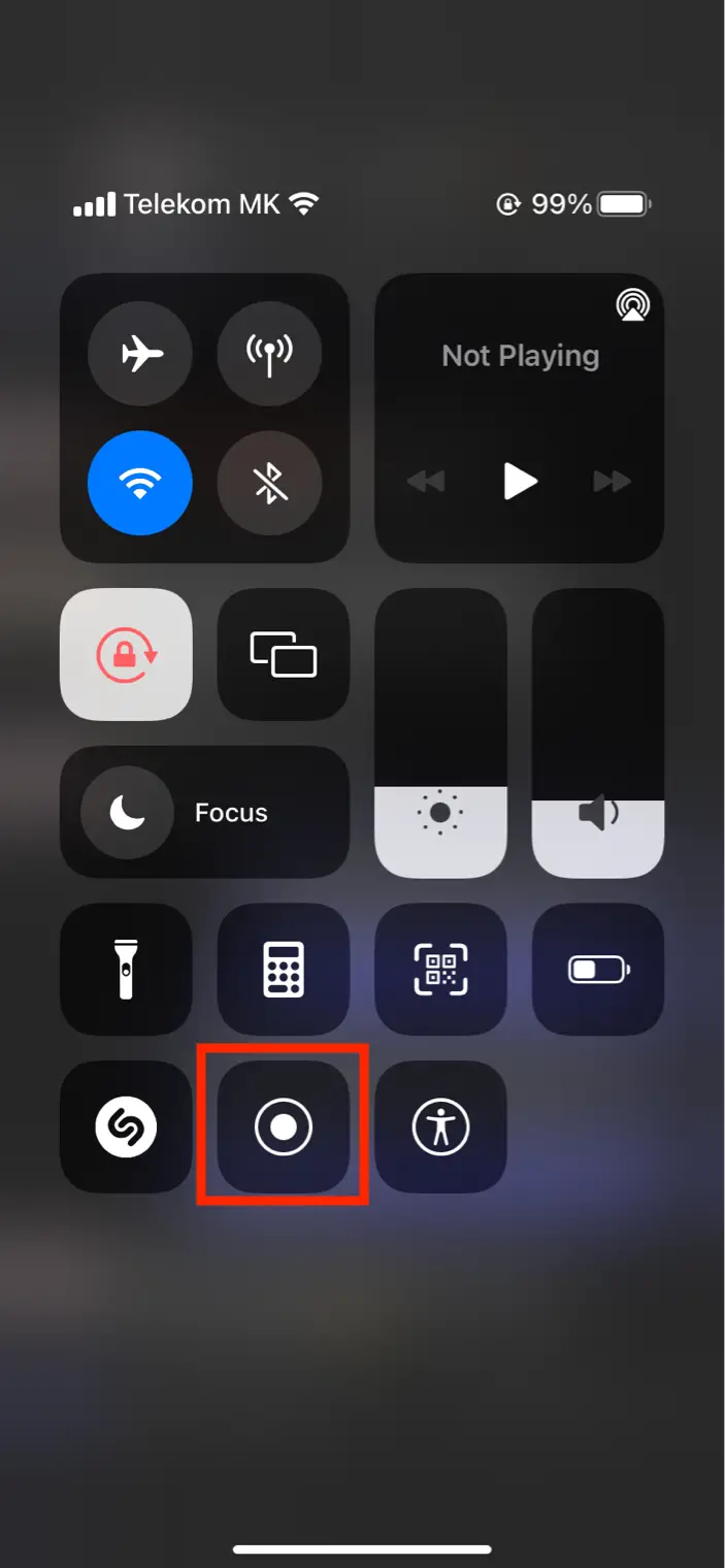 iphone record button