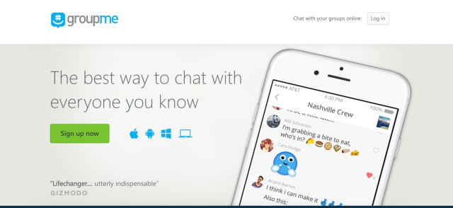 GroupMe messaging app