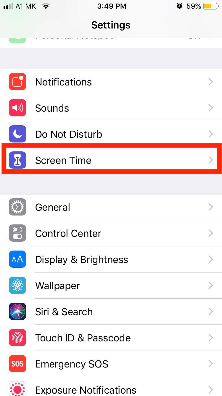 iphone screen time feature 
