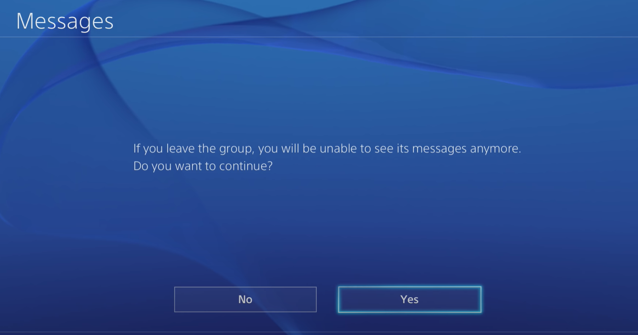 playstation confirmation message 