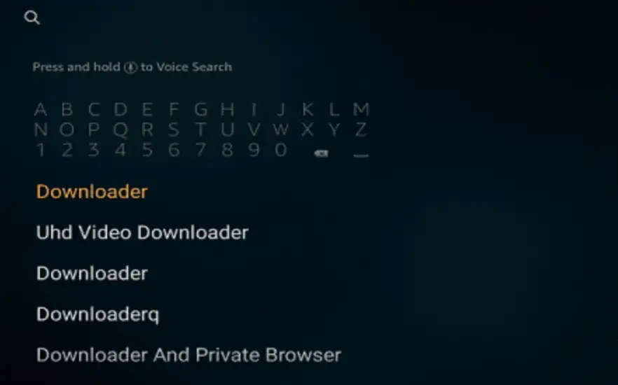 Type in Downloader in search