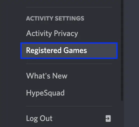 Registered Games - Discord option